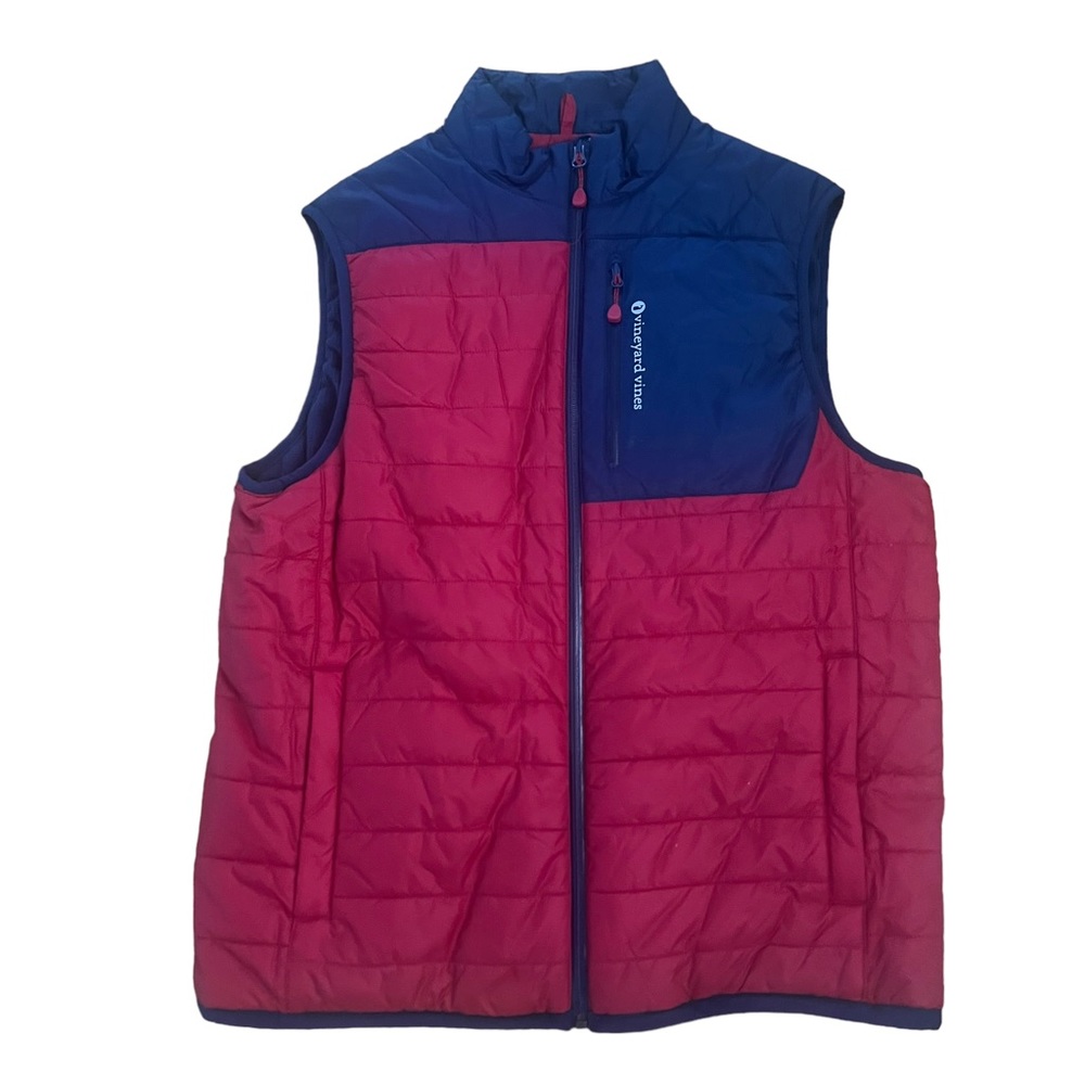 Vineyard Vines Men’s Red/Navy Marine Air Performance Vest, Size M